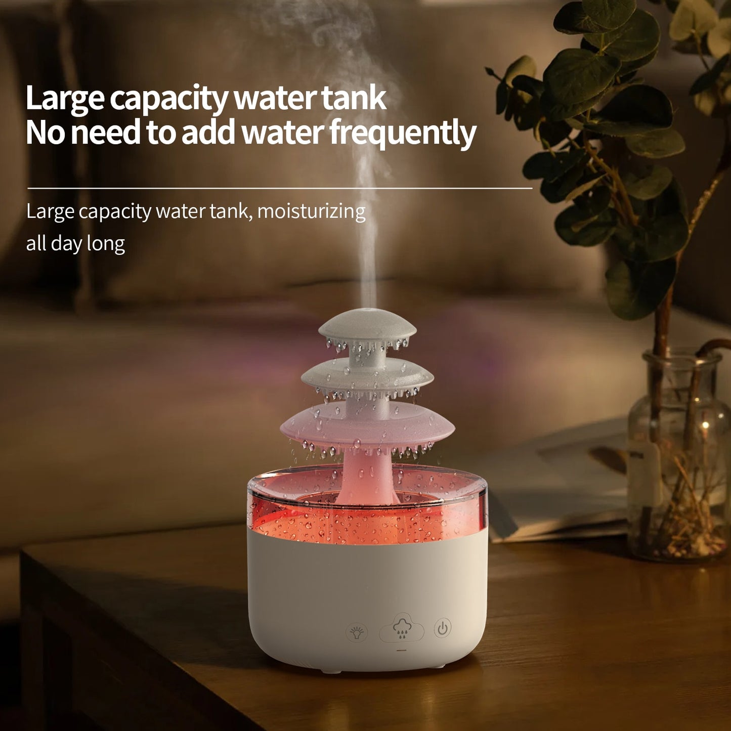 500ml Cloud Rain Air Humidifier Diffuser