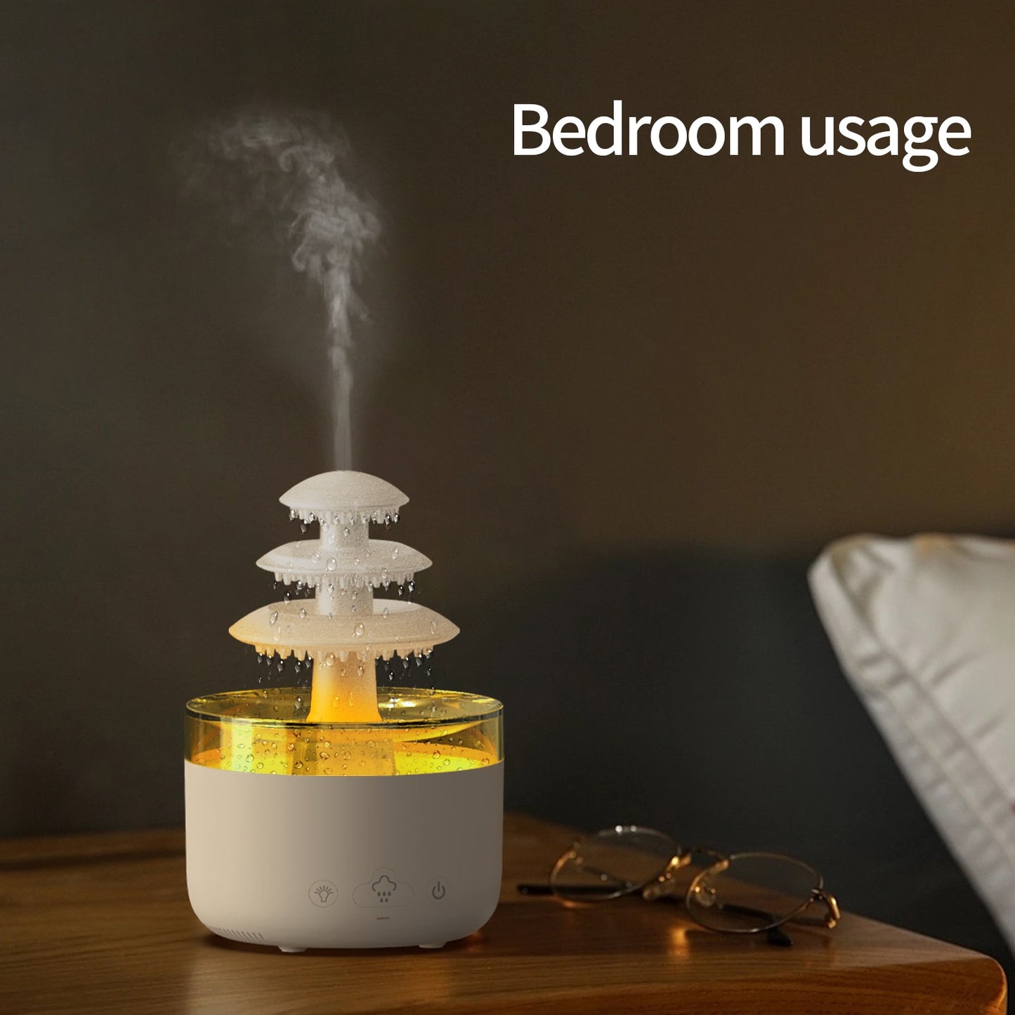 500ml Cloud Rain Air Humidifier Diffuser