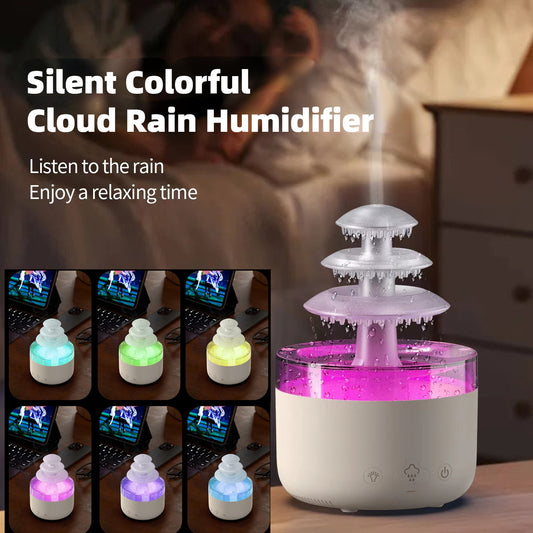 500ml Cloud Rain Air Humidifier Diffuser