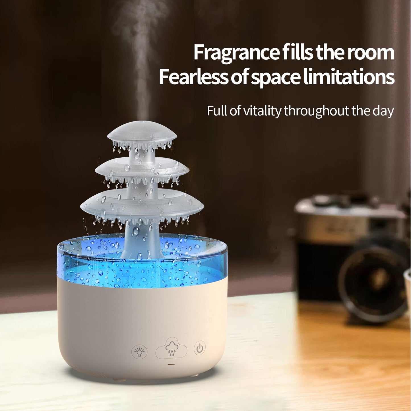 500ml Cloud Rain Air Humidifier Diffuser